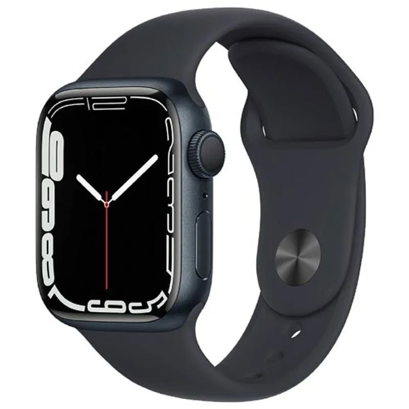 Apple Watch Series 7 (gps, 41mm) - Caixa De Alumínio Meia-noite - Pulseira Esportiva Meia-noite