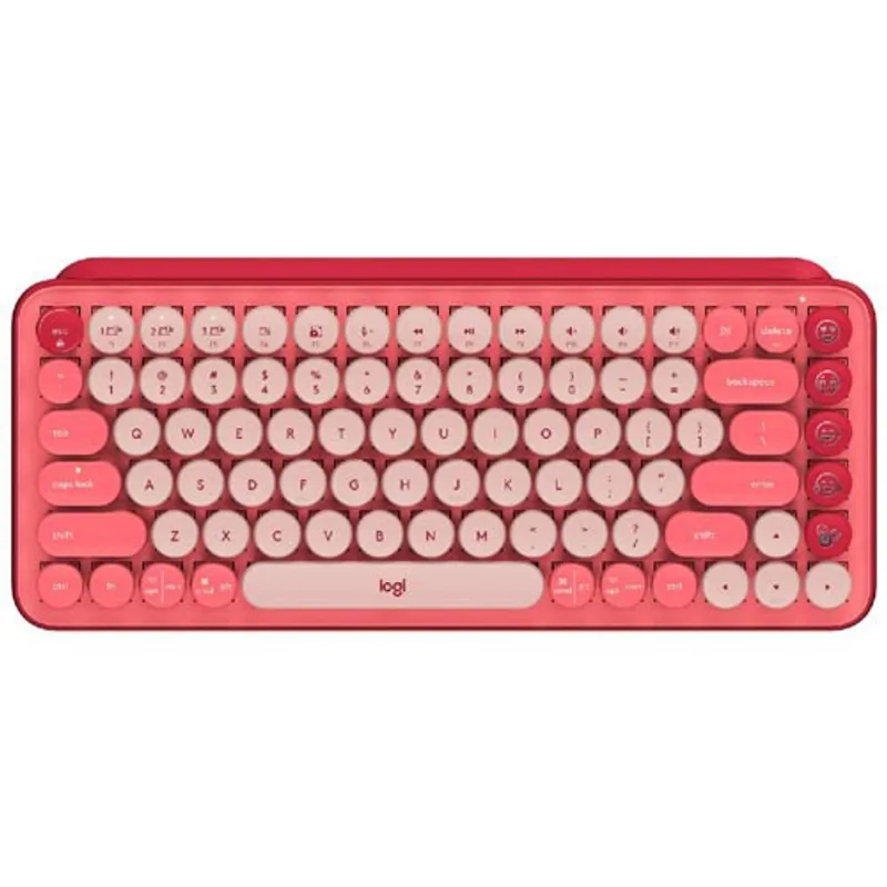 Teclado sem Fio Pop Keys Multi-dispositivo e Mecânico Rosa Heartbreaker - Logitech - 920-010712