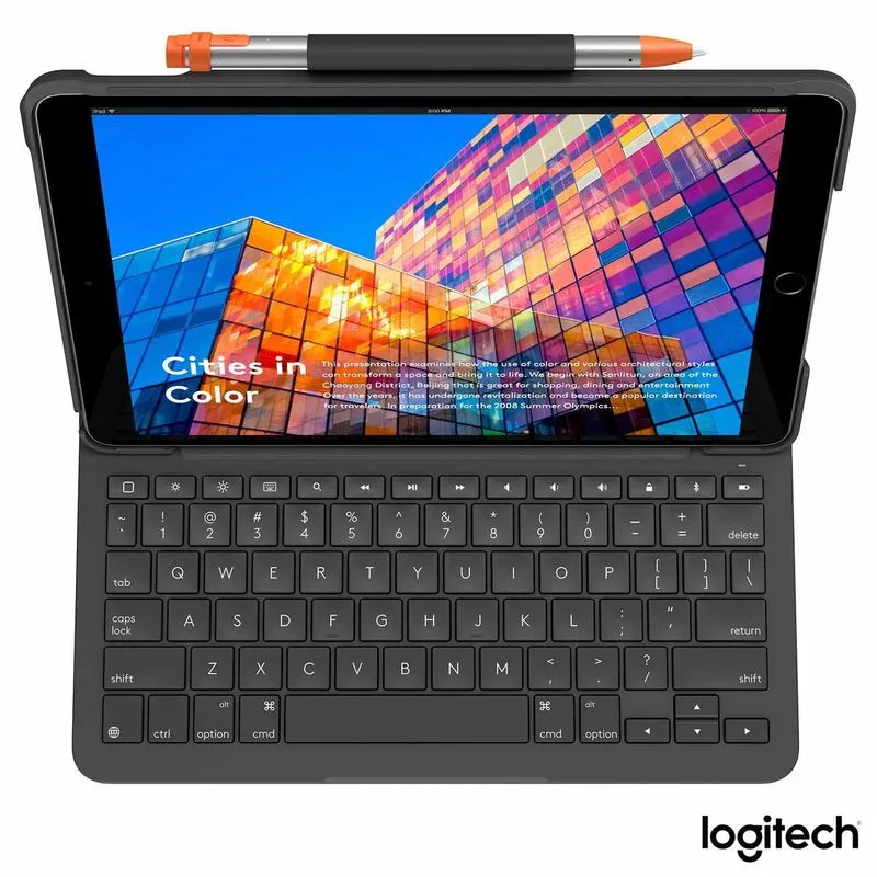 Capa com Teclado Slim Folio para iPad Air 3ª Geração Grafite - Logitech - 920-009482