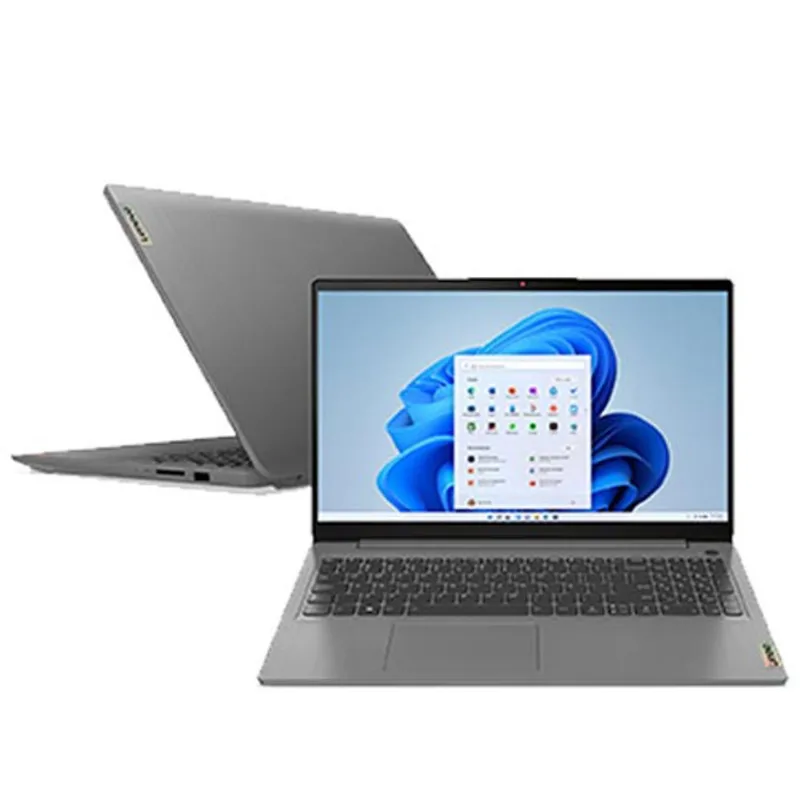 Notebook Lenovo®, Intel® CoreT i5 1135G7, 8GB, 256GB SSD, Tela de 15,6", IdeaPad 3i, Prata - 82MD0007BR