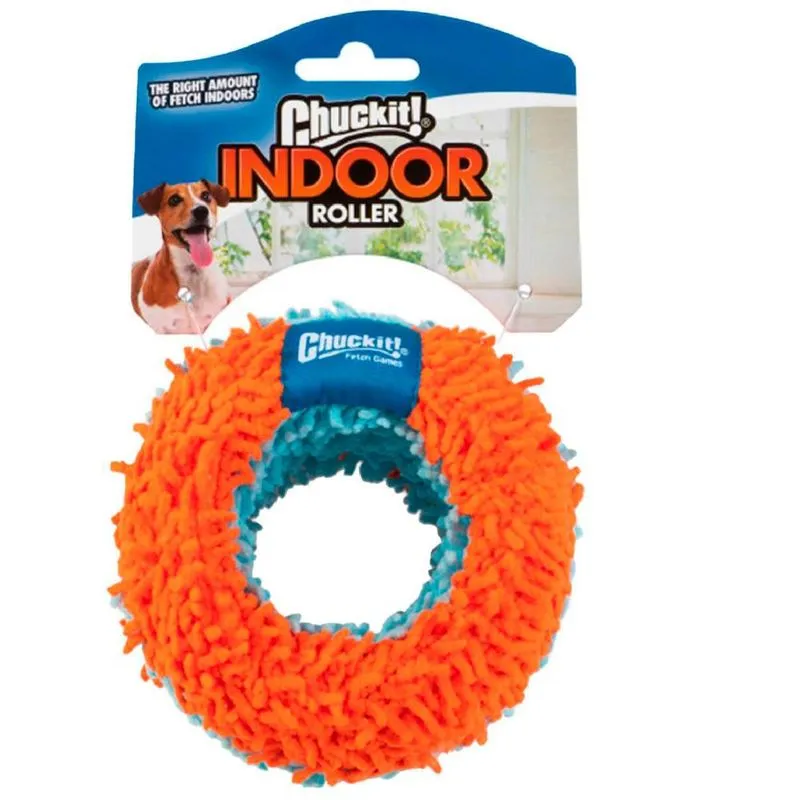 Bola Indoor Brasgroup Roller Chuckit Para Cães Azul E Laranja - P5212201