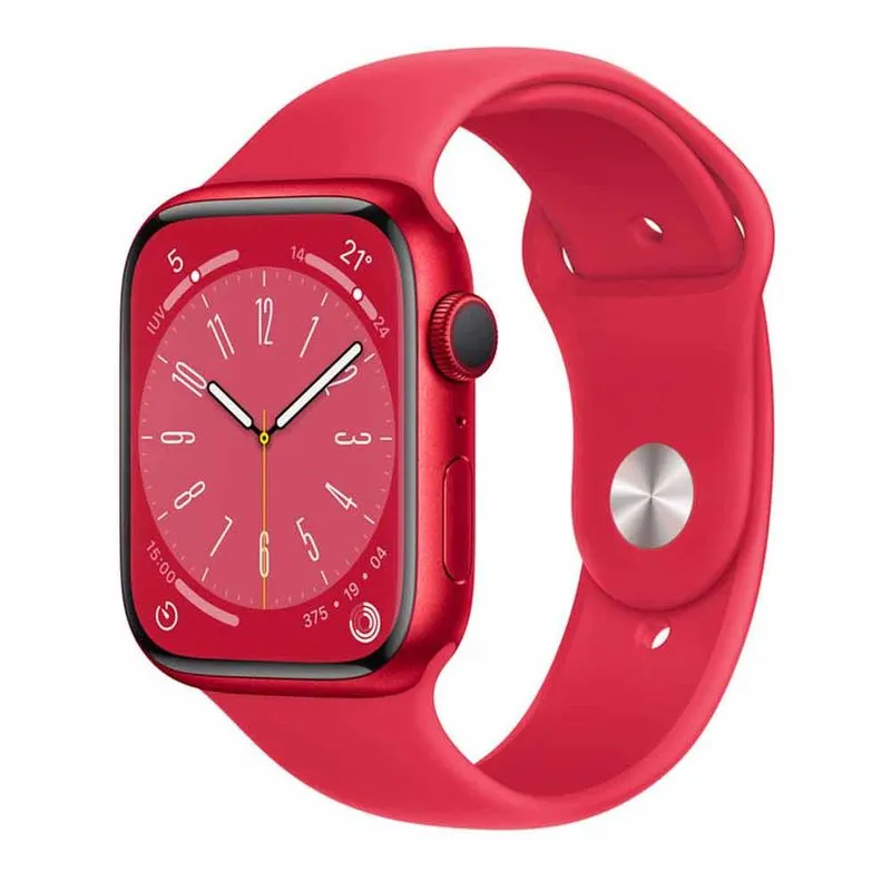 Apple Watch Series 8 (GPS 45 mm) Caixa de Alumínio (PRODUCT)RED, Pulseira Esportiva Vermelha