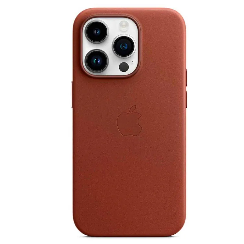 Capa para iPhone 14 Pro com MagSafe em Couro Vermelho-terra - Apple - MPPK3ZE/A