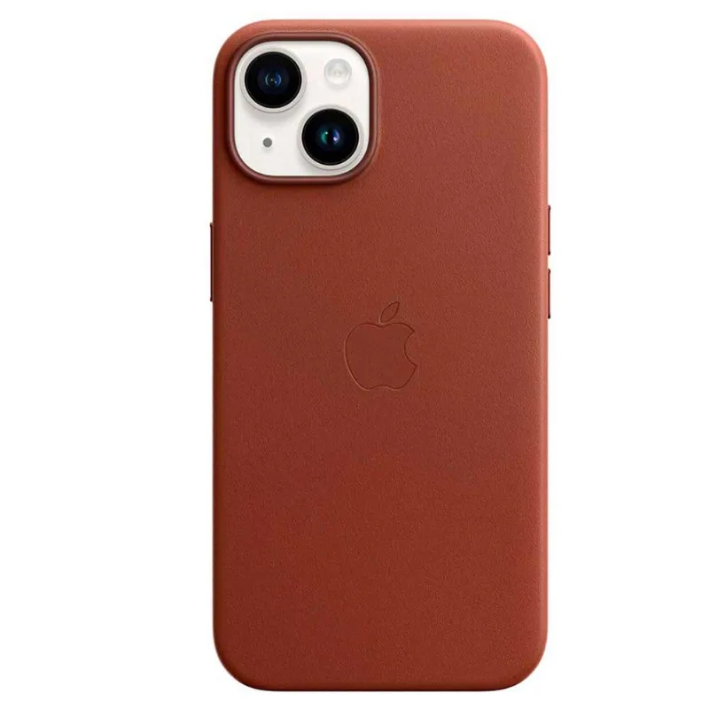 Capa para iPhone 14 com MagSafe de Couro Vermelho Terra - Apple - MPP73ZE/A