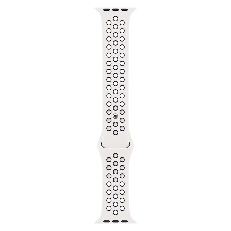 Pulseira para Apple Watch 45 mm Esportiva Nike em Fluorelastômero Branco Summit e Preta - Apple - MPGW3AM/A