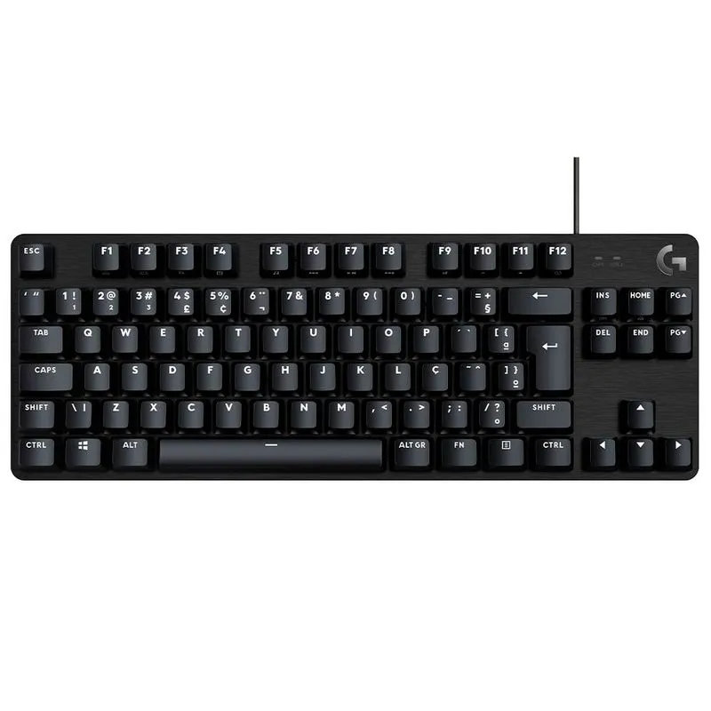 Teclado Mecânico Gamer Logitech G413 TKL SE com Layout ABNT2, Iluminação Branca e Teclas Mecânicas Tactile - Preto