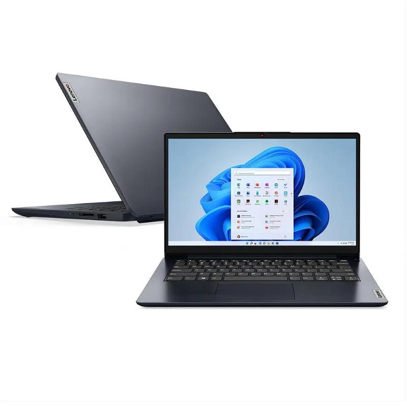 Notebook Lenovo Ideapad 1i, Intel Core i7 1255U, 16GB, 512GB SSD, Tela de 14", Abyss Blue - 83AF0002BR