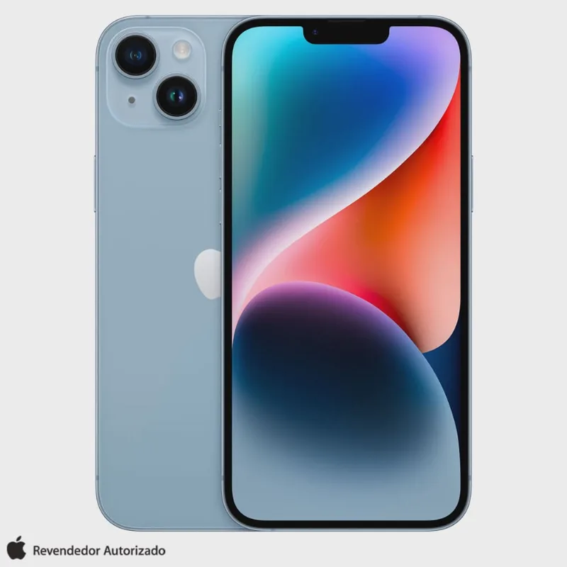 IPhone 14 Plus Apple (256GB) Azul, Tela de 6,7, 5G e Câmera de 12MP
