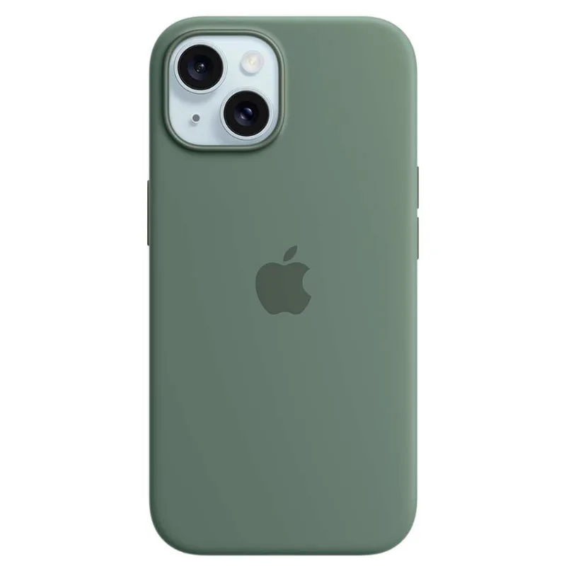 Capa iPhone 15 de Silicone com MagSafe Verde-cipreste - Apple - MT0X3ZMA