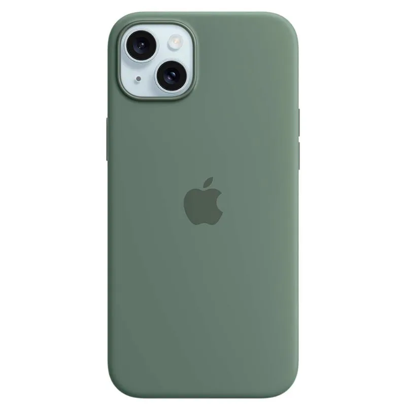 Capa iPhone 15 Plus de Silicone com MagSafe Verde-cipreste - Apple - MT173ZMA
