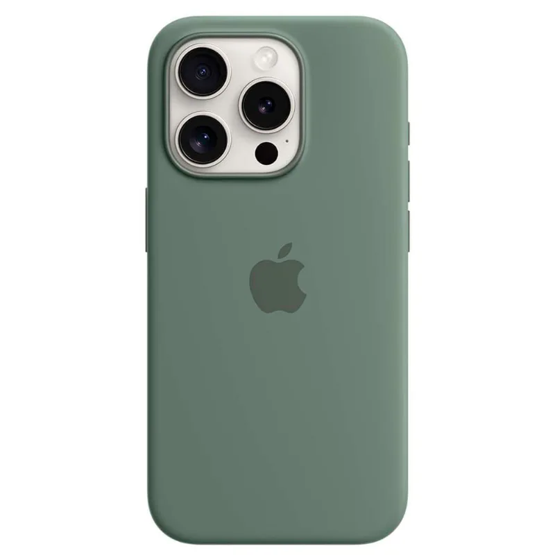 Capa para iPhone 15 Pro com MagSafe de Silicone Verde-cipreste - Apple - MT1J3ZM/A