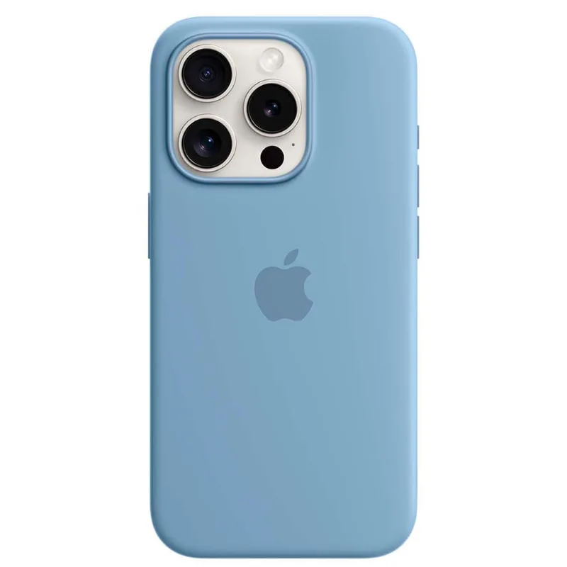 Capa para iPhone 15 Pro com MagSafe de Silicone Azul-inverno - Apple - MT1L3ZM/A