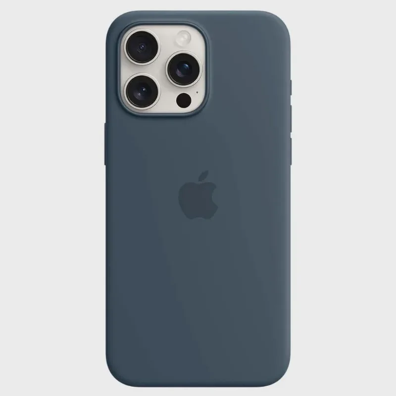 Capa para iPhone 15 Pro Max com MagSafe de Silicone Azul-tempestade - Apple - MT1P3ZM/A