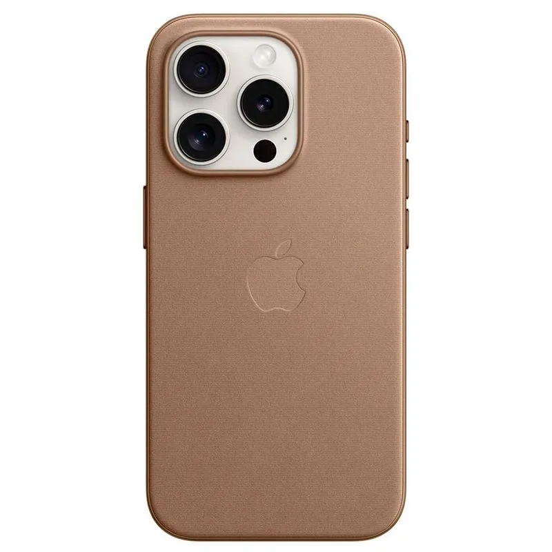 Capa para iPhone 15 Pro com MagSafe em Tecido FineWoven Cinza Castanho - Apple - MT4J3ZM/A