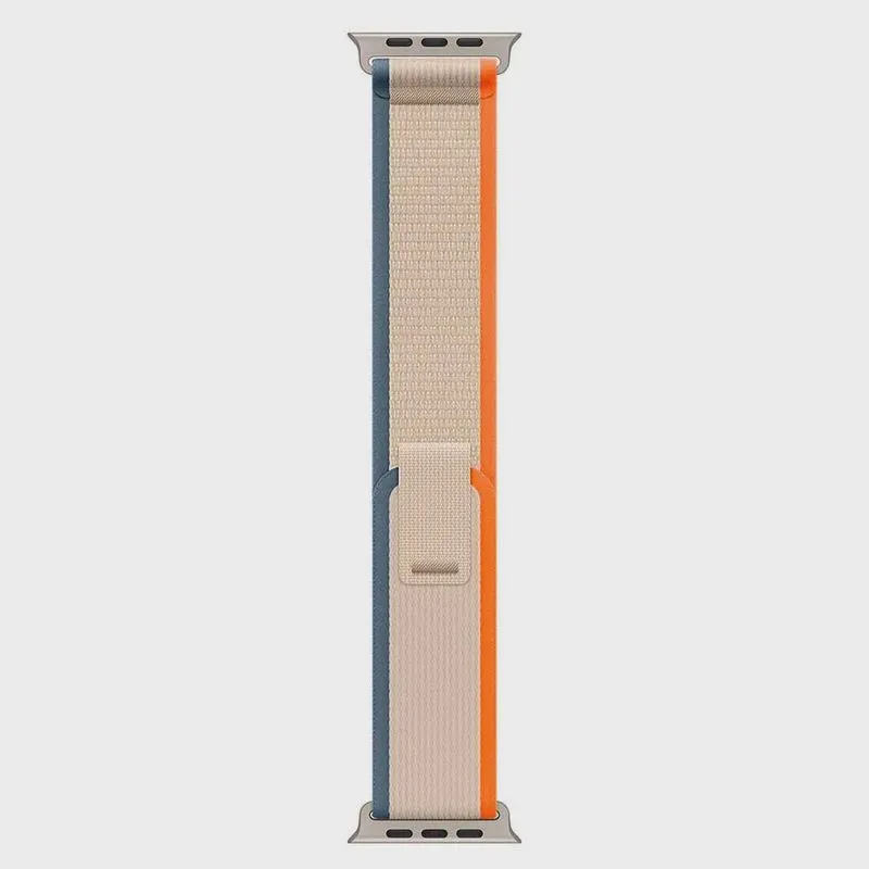 Pulseira Loop Trail para Apple Watch 49 mm em Titânio e Nylon Laranja/bege p/m - MT5W3AM/A