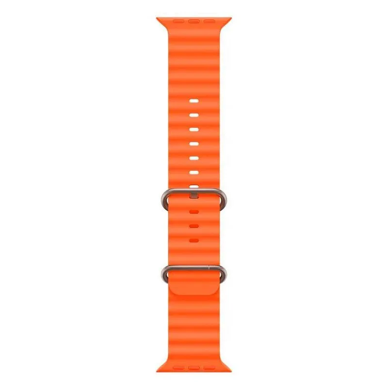 Pulseira Oceano Para Apple Watch 49 Mm Em Titânio E Fluorelastômero Laranja - Mt653am/a