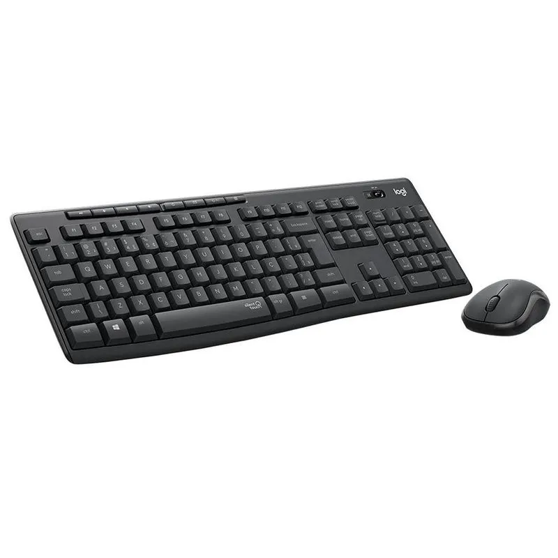 Combo Teclado e Mouse sem fio Logitech MK295 Silencioso, Conexão USB, Pilhas Inclusas e Layout ABNT2