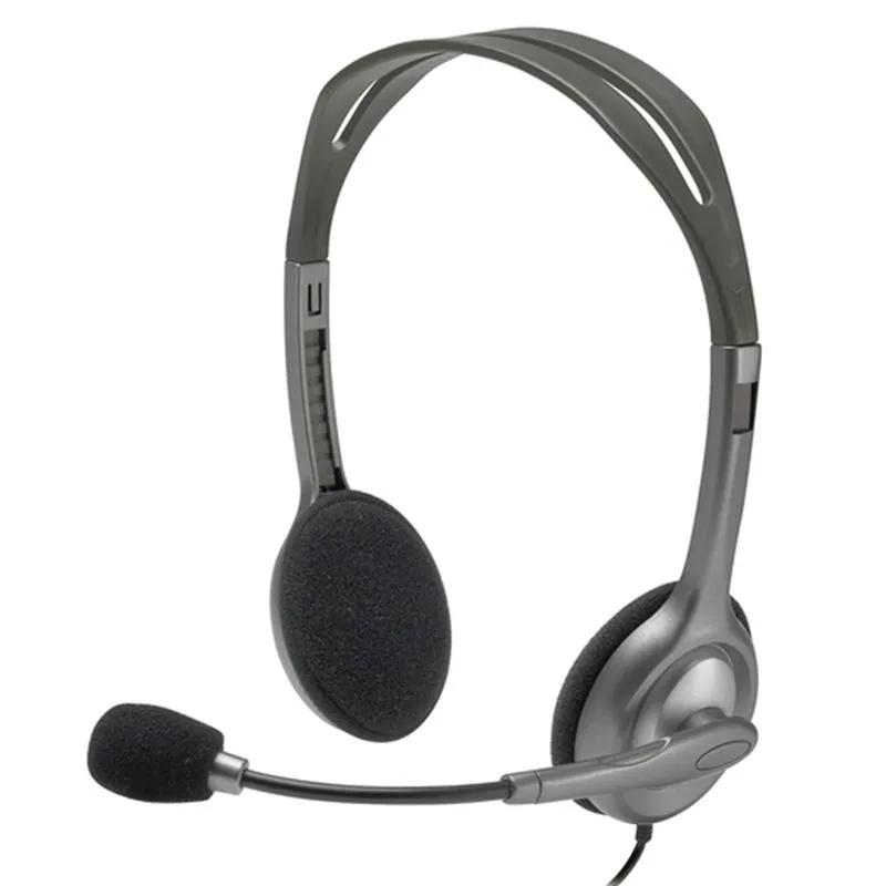 Headset com fio Logitech H111 com Microfone com Redução de Ruído e Conexão 3,5mm