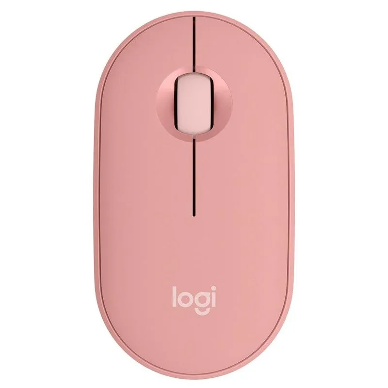 Mouse sem fio Logitech Pebble 2 M350s com Clique Silencioso, Conexão Bluetooth e Pilha Inclusa- Rosa