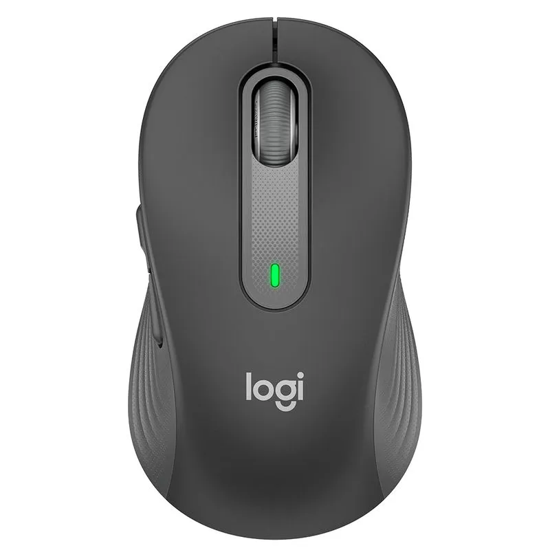 Mouse sem Fio Logitech Signature M650 Tamanho Médio, Clique Silencioso, Conexão USB e Bluetooth, Grafite