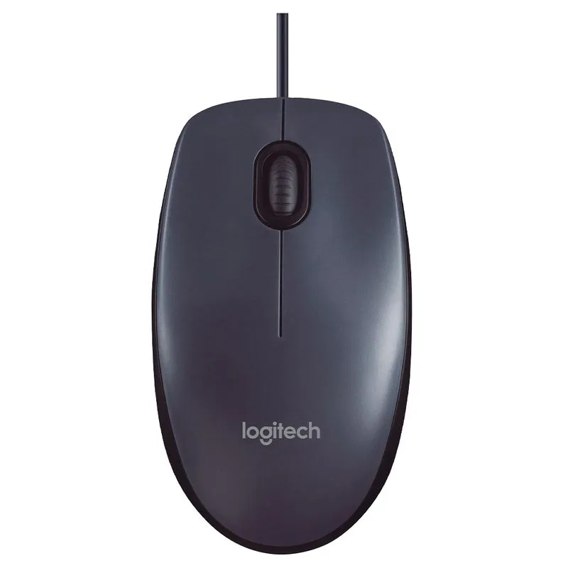 Mouse com Fio USB Logitech M90 com Design Ambidestro e Facilidade Plug and Play