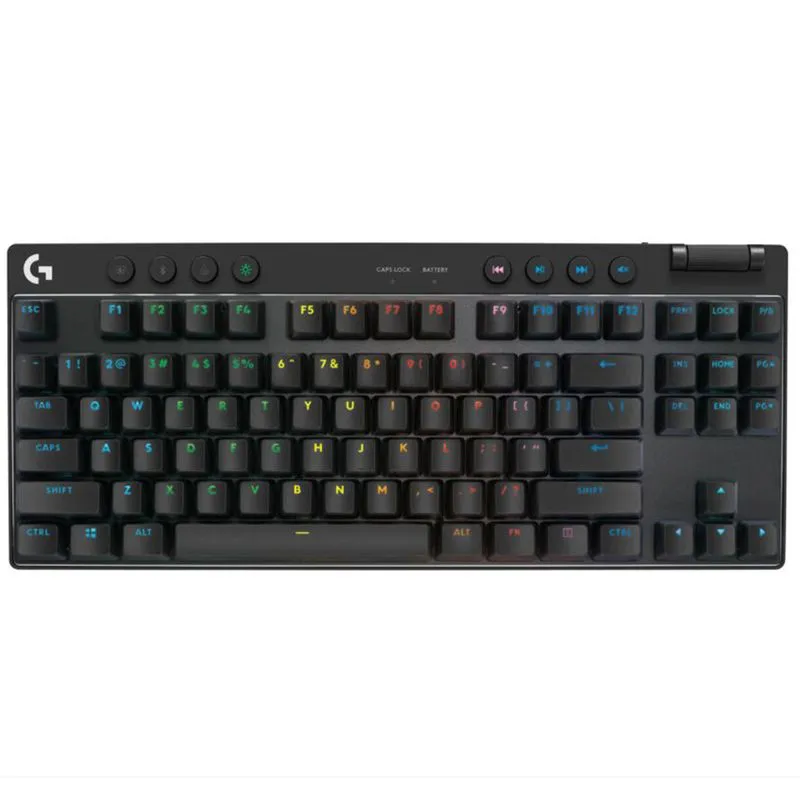 Teclado Mecânico Gamer sem fio USB Logitech G PRO X TKL LIGHTSPEED Preto com Layout Americano