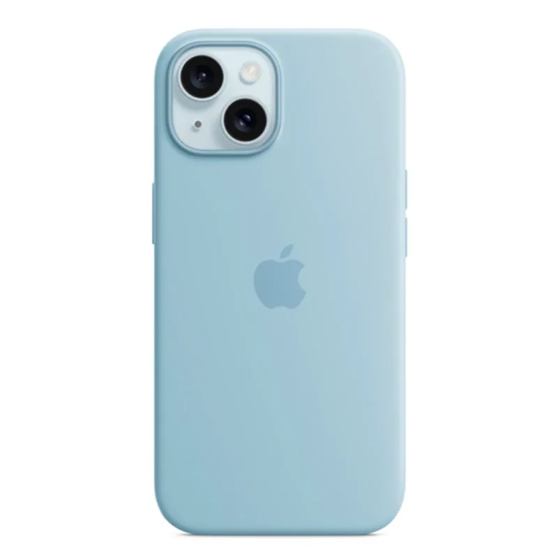 Capa para iPhone 15 com MagSafe em Silicone Azul-claro - Apple - MWND3ZM/A