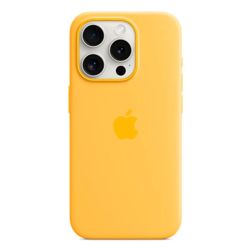 Capa para iPhone 15 Pro com MagSafe em Silicone Solar - Apple - MWNK3ZM/A
