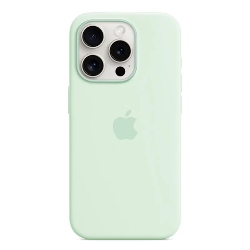 Capa para iPhone 15 Pro com MagSafe em Silicone Menta-suave - Apple - MWNL3ZM/A