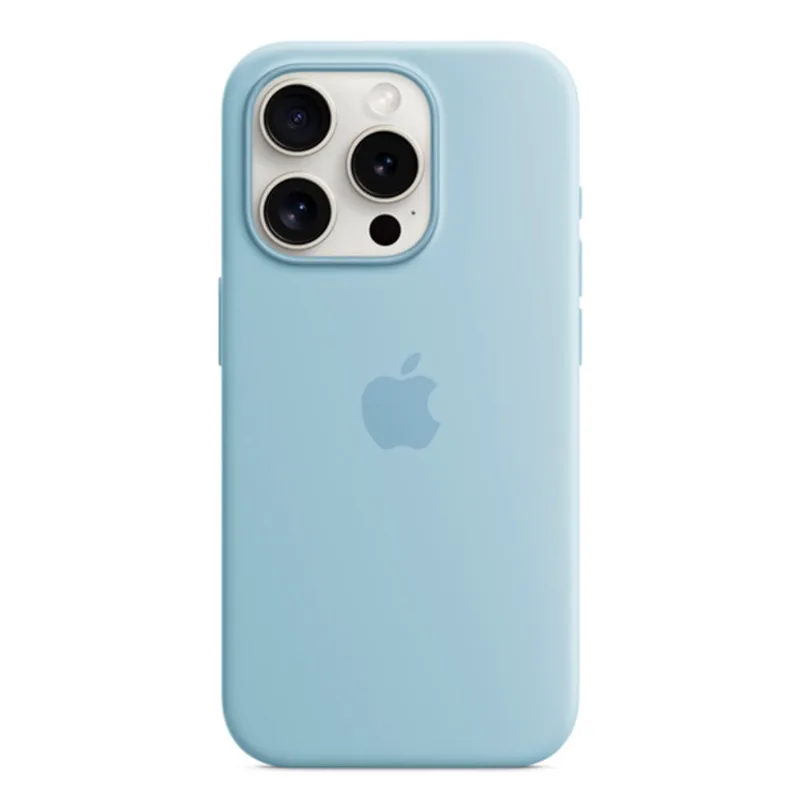 Capa para iPhone 15 Pro com MagSafe em Silicone Azul-claro - Apple - MWNM3ZM/A