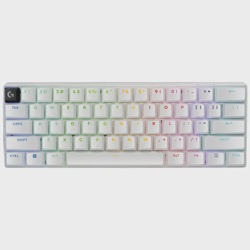 Teclado Mecânico Gamer sem fio USB Logitech G pro X 60 Tactile Branco com Layout Americano
