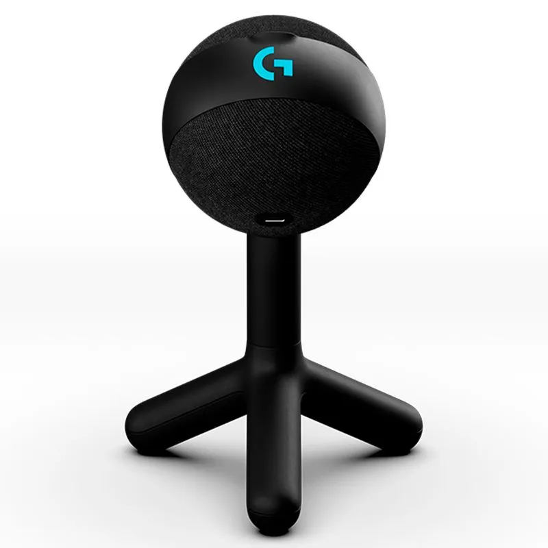 Microfone Condensador Gamer Logitech G Yeti Orb com RGB LIGHTSYNC, USB Plug and Play para Streaming - Preto