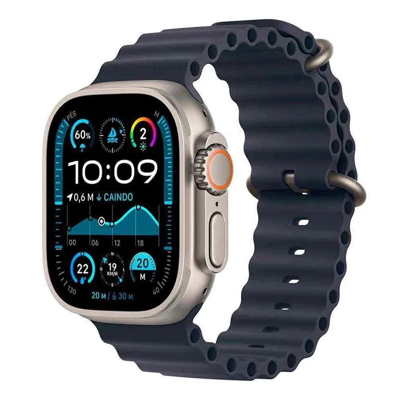 Apple Watch Ultra 2 (gps + Cellular 49mm) Caixa Natural de Titânio com Pulseira Oceano Marinho