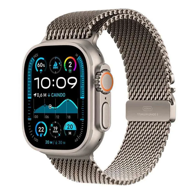 Apple Watch Ultra 2 (gps + Cellular 49mm) Caixa Natural de Titânio com Pulseira Milanês de Titânio Natural - M