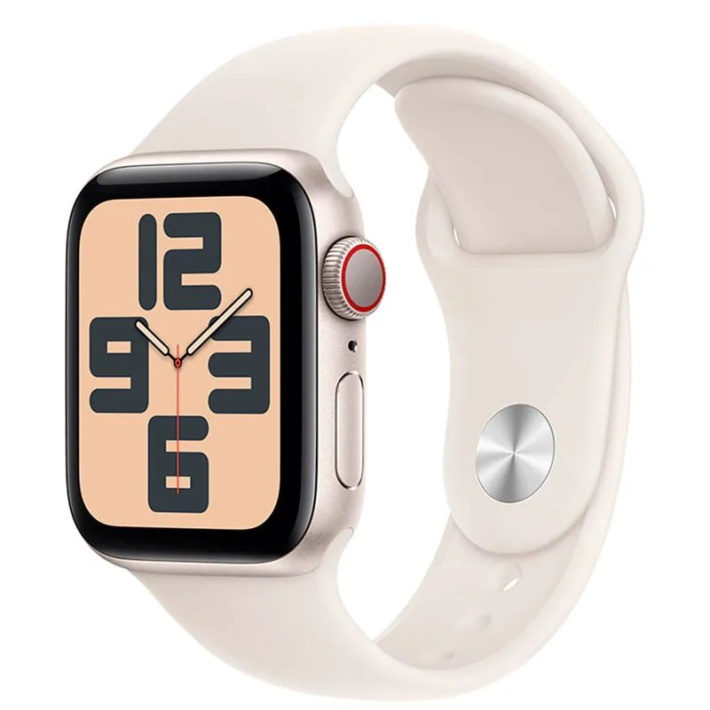 Apple Watch SE (GPS + Cellular 40mm) Caixa Estelar de Alumínio com Pulseira Esportiva Estelar - M/G