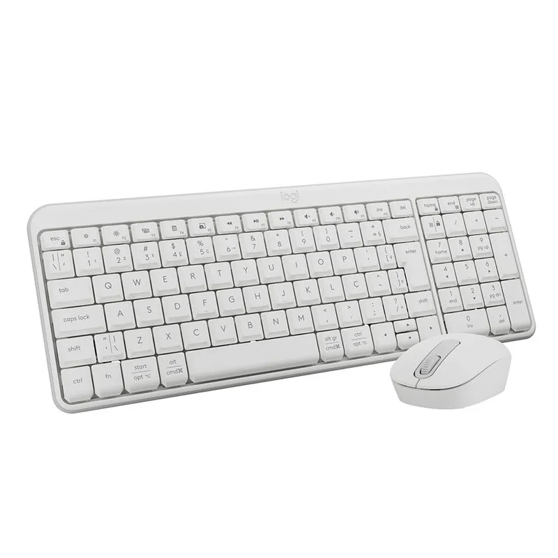 Combo Teclado e Mouse Bluetooth MK250 Design Compacto Branco - Logitech - 920-013517
