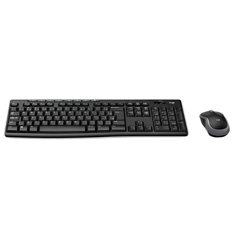 Combo Teclado e Mouse Sem Fio Logitech MK270 com Receptor Nano Cinza- Logitech - 920004433