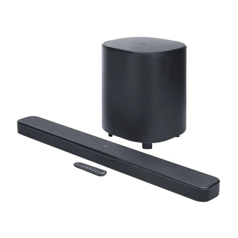 Soundbar Jbl Bar 500 Com 5.1 Canais Wireless 375w Rms, Tecnologia Multibeam 3.0 E Dolby Atmos