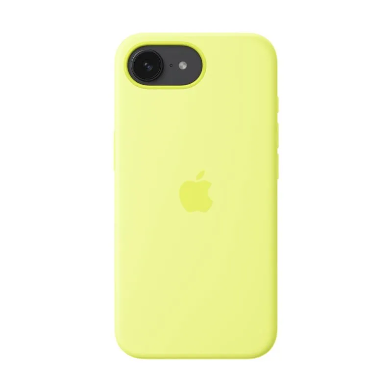 Capa Protetora em Silicone para iPhone 16e Amarelo Néon - Apple - MGYW4ZM/A