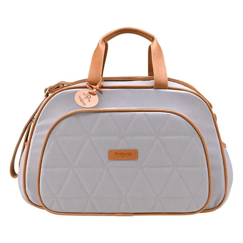 Bolsa Maternidade Grande Pirulitando Conforto Cinza