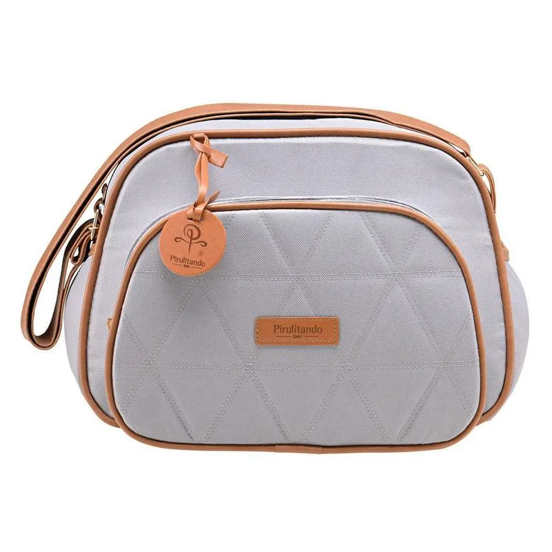 Bolsa Maternidade Pequena Pirulitando Conforto Cinza