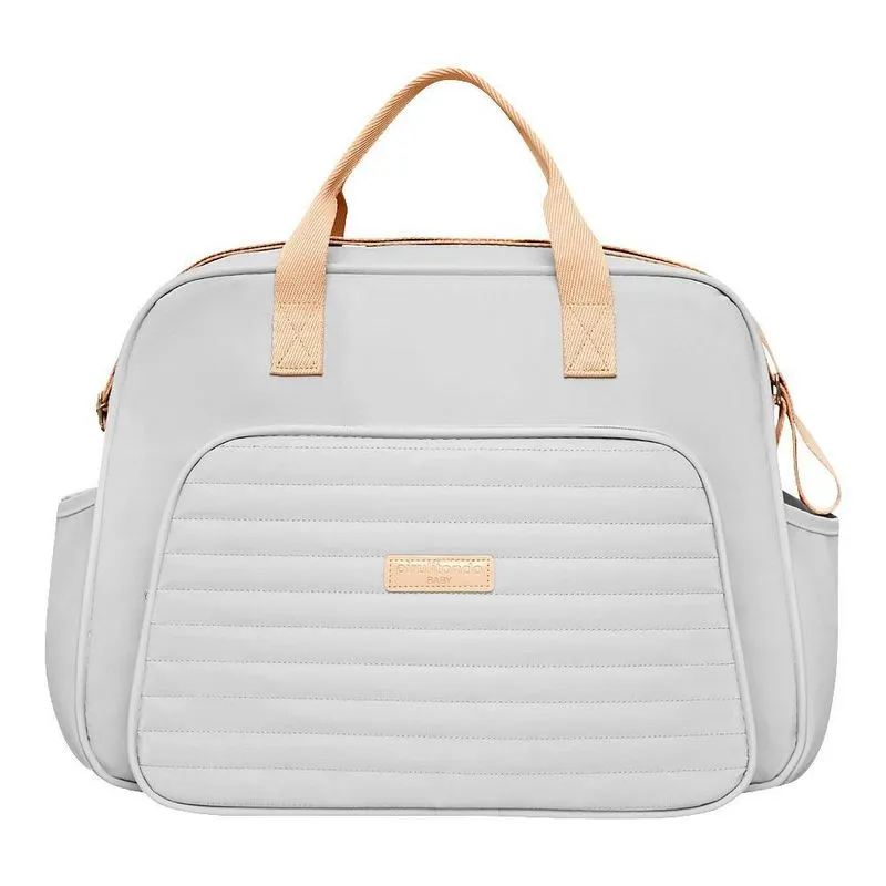 Bolsa Maternidade Grande Pirulitando Carinho Cinza