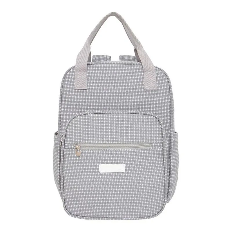 Mochila Maternidade Térmica Pirulitando Sonho Cinza