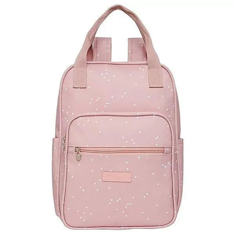 Mochila De Maternidade Pirulitando Baby Bolinhas Rosa