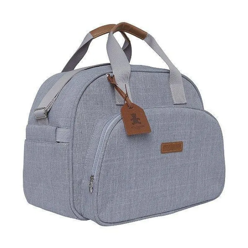 Bolsa De Maternidade Pirulitando Baby Grande Cuidado Cinza
