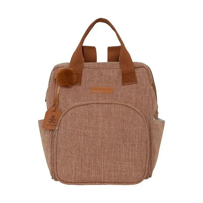 Mochila De Maternidade Pirulitando Baby Memórias Marrom