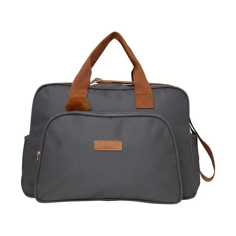 Bolsa De Maternidade Pirulitando Baby Grande Família Cinza