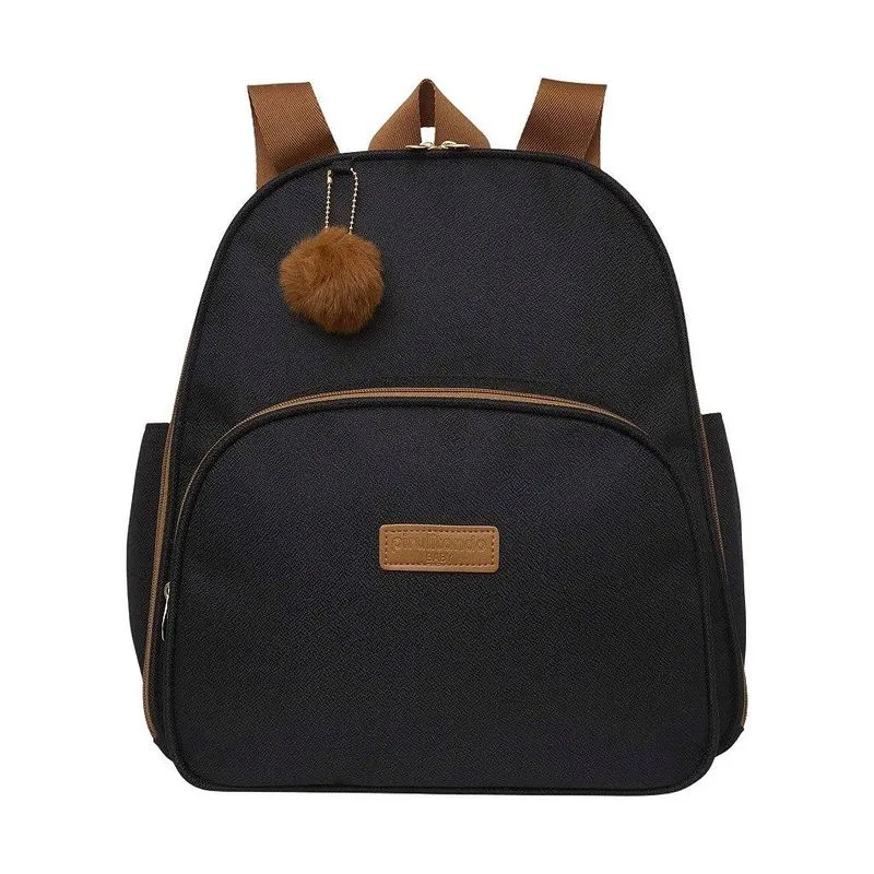 Mochila De Maternidade Pirulitando Baby Família Preto