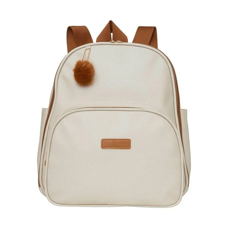 Mochila De Maternidade Pirulitando Baby Amor De Mãe Offwhite