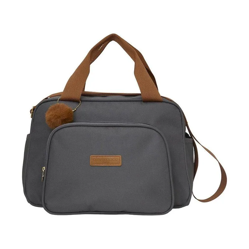 Bolsa De Maternidade Pirulitando Baby Média Família Cinza